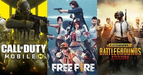 Cod Mobile Vs Pubg Mobile Vs Garena Freefire Battle Royale