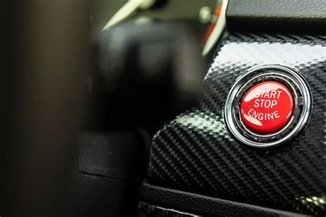 Premium Photo Red Engine Start Button Detail Car Dashboard With