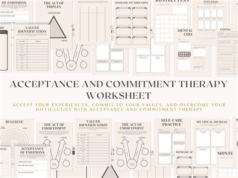 Acceptance And Commitment Therapy Worksheets Act Therapy Therapy