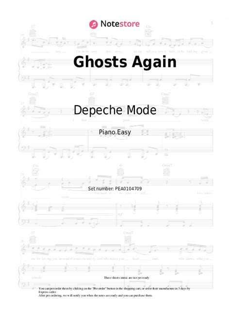 Ghosts Again Piano Sheet Music Easy Depeche Mode In Note