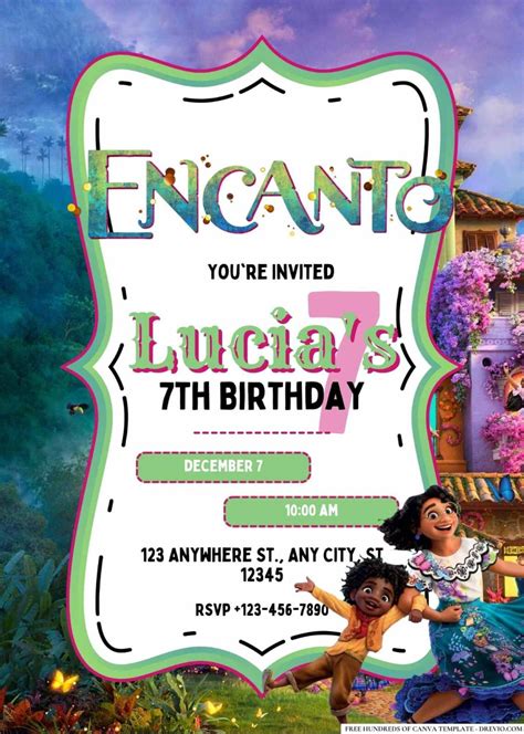 Free Encanto Birthday Canva Templates 13 Download Hundreds Free Printable Birthday