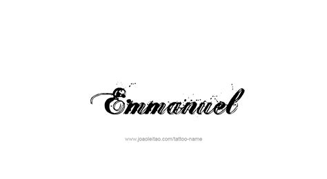 Emmanuel Name Tattoo Designs