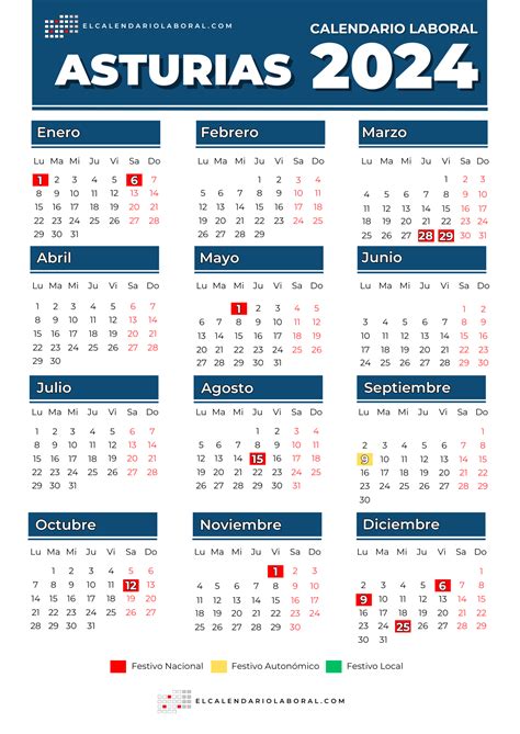 Calendario Laboral De Asturias Todos Los Festivos De 2024