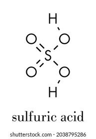 Sulfuric Acid H So Strong Mineral Acid Stock Vector Royalty Free