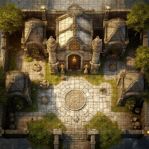 Holy Shrine Battle Map Dnd Battle Map Dandd Battlemap Dungeons And