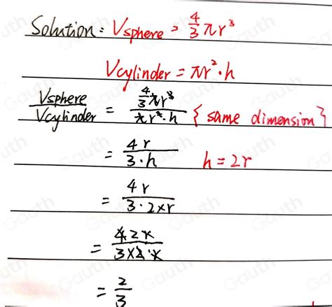 Solved: 7.What fraction does the volume of the sphere can occupy inside ...