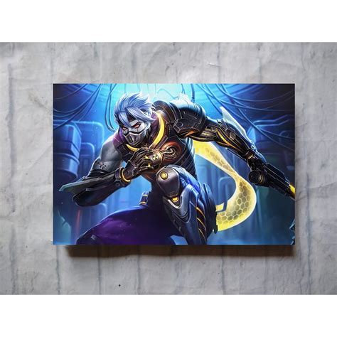 Jual Poster Mobile Legends Legend Size A Hero Hayabusa Dinding Kayu