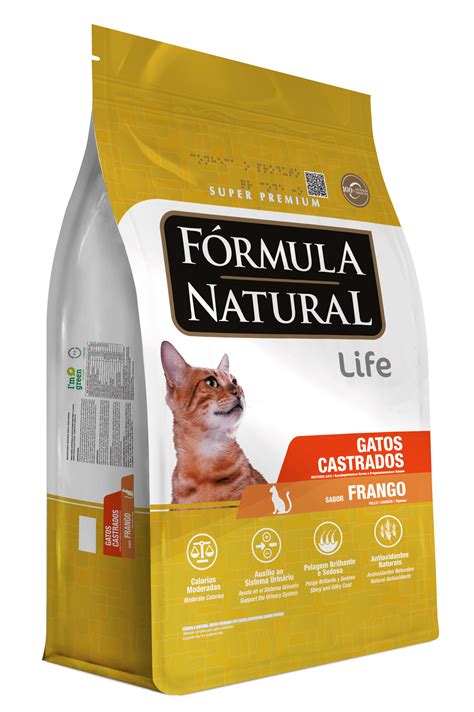 F Rmula Natural Super Premium Life Gatos Castrados Sabor Frango