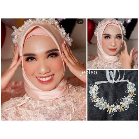 Jual Headpiece Mutiara Bunga Headpiece Korea Shopee Indonesia