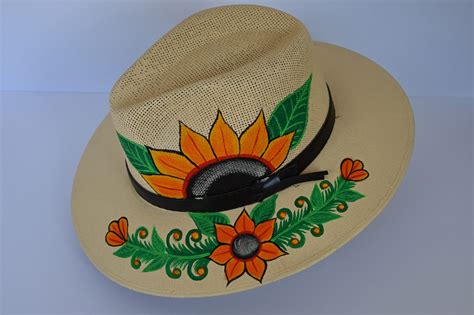 Sunflower Hand Painted Hat