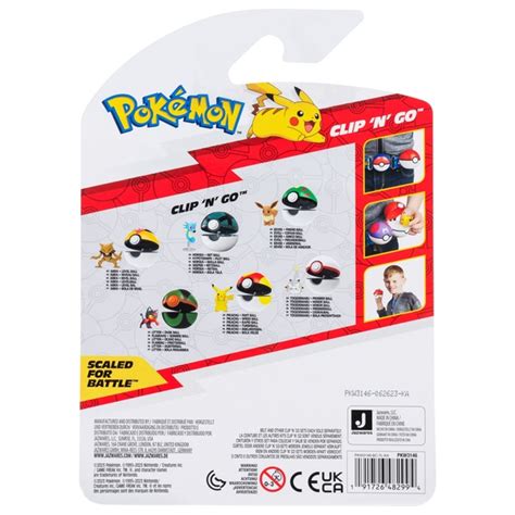 Pokémon PKW3146 Clip N Go Eevee Includes 2 Battle Figure and Friend