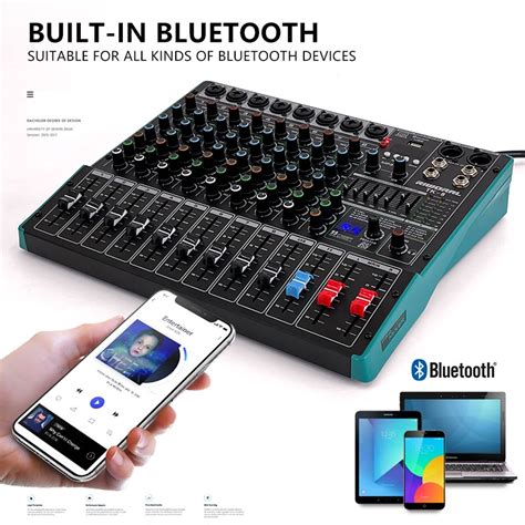 Riworal Tk Mixer Channel Bluetooth With Equalizer And Dsp