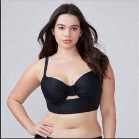 Cacique Longline Balconette Black Bikini Top 44ddd Gem