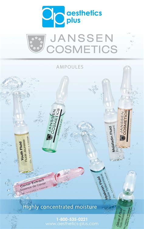 Check out Janssen Cosmetics Ampoules! These contain the highest ...