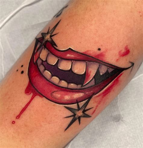 Vampire mouth tattoo by himeLILt on DeviantArt