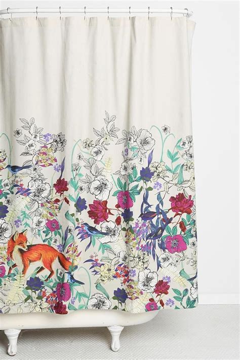 Plum And Bow Forest Critters Shower Curtain Urban Outfitters Curtains