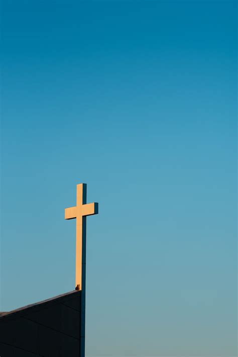 Cross on Church against Blue Sky · Free Stock Photo