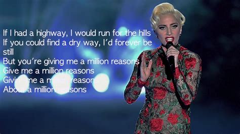 Million Reasons Lady Gaga Hd Official Lyrics Youtube