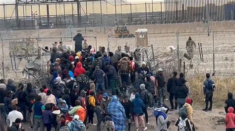 Tensi N En La Frontera De Ciudad Ju Rez Migrantes Se Enfrentan A La