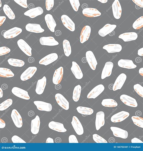 Rice Grains Seamless Pattern Stock Vector Illustration Of Culture