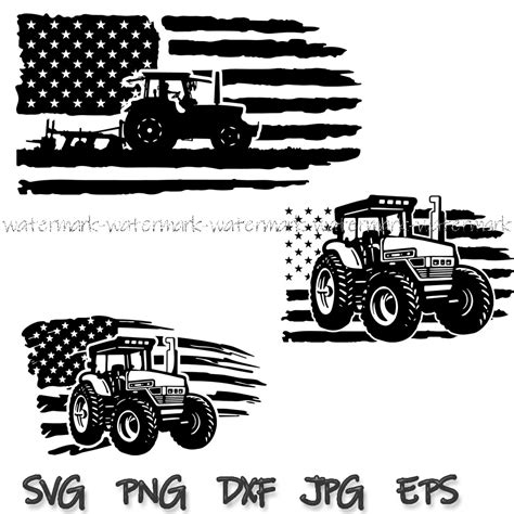 Us Farm Tractor Svg Us Tractor Svg Farm Tractor Png Tract Inspire