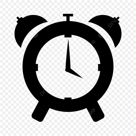 Cute Alarm Clock Clipart Transparent PNG Hd, Black Alarm Clock Icon ...