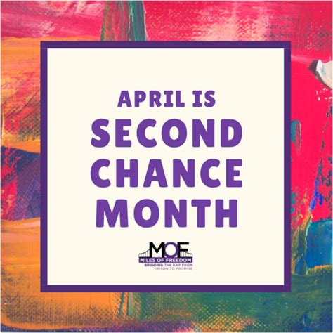 Miles of Freedom Acknowledges Second Chance Month – MOF