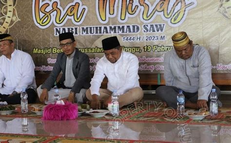 Hamdam Hadiri Peringatan Isra Miraj Desa Tengin Baru Kecamatan Sepaku