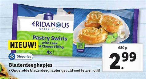 Eridanous Bladerdeeghapjes Aanbieding Bij Lidl Folders Nl