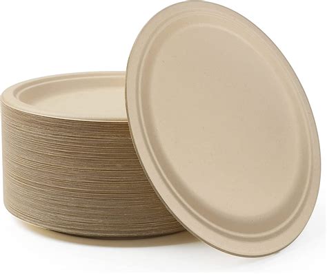 Paper Plates 10 Inch Heavy Duty Disposable Paper Plates Composable