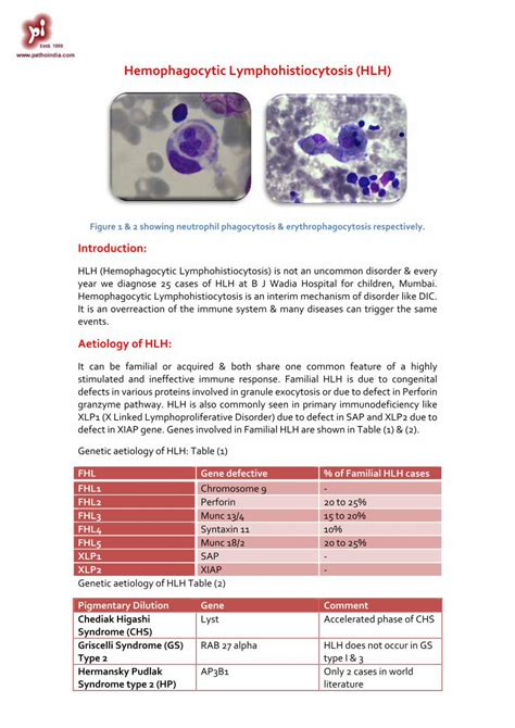 Pdf Hemophagocytic Lymphohistiocytosis Hlh Articles Hlh Pdffigure 4