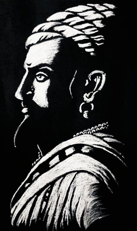 Chhatrapati Shivaji Maharaj 🚩 Black⚫️And White⚪️Artwork | Black and ...