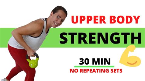 30 Minute Upper Body Kettlebell Strength Workout Toning Kettlebell