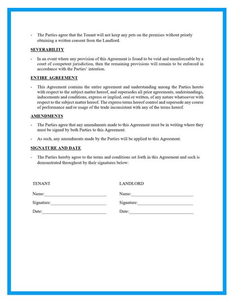 Oral Lease Agreement - Printable Form, Templates and Letter