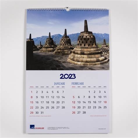 Jual KALENDER DINDING 30 X 42 Cm SPIRAL HANGER WALL CALENDAR 7 LEMBAR