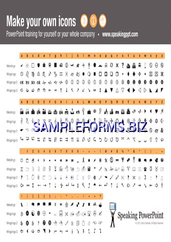 Wingdings And Webdings Chart Free Symbol Fonts Wall Chart Guide