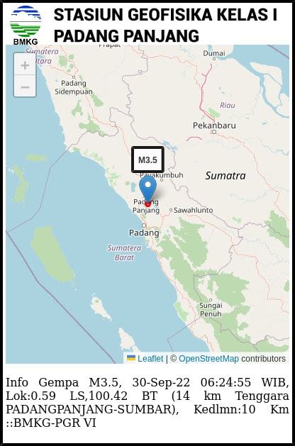 Padang Panjang Diguncang Gempa Ini Analisis Bmkg Kata Sumbar