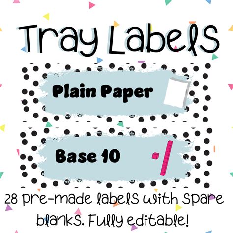 Editable Tray Labels - Dalmation Blue | Teaching Resources
