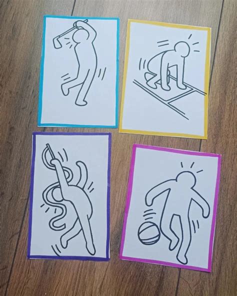 Des silhouettes façon Keith Haring L ecole de crevette Jeux