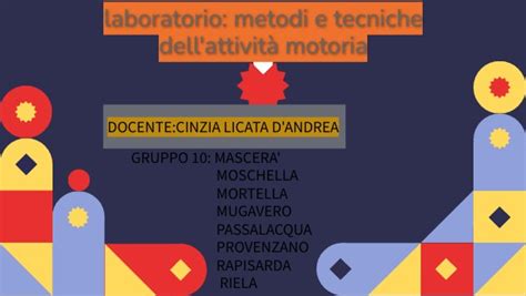 Laboratorio Metodi E Tecniche Dell Attivit Motoria