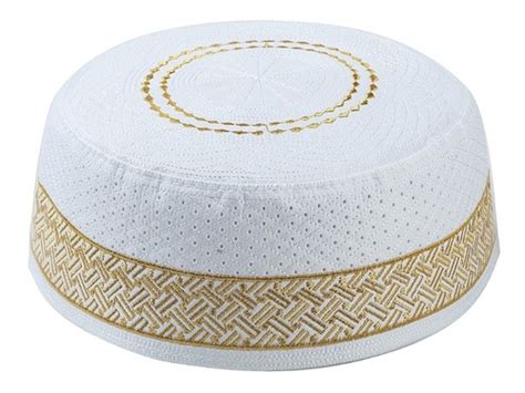 Sombrero Musulm N Kufi Para Hombre Bordado Ligero Con Oraci Cuotas