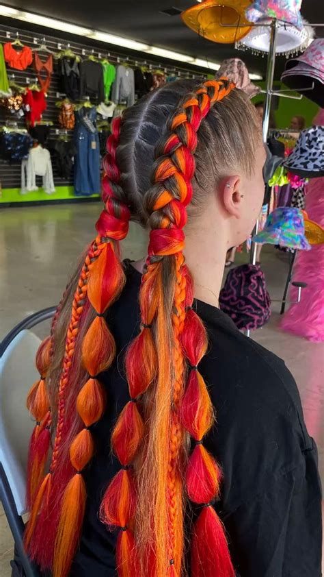 Festival Hairstyles Rave Braids Bubble Braids Dutch Braids