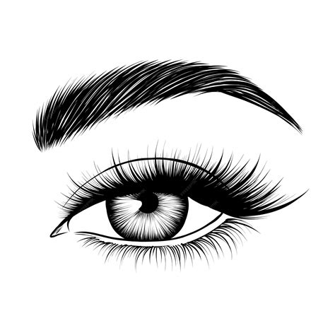 Premium Vector Handdrawn Female Eye