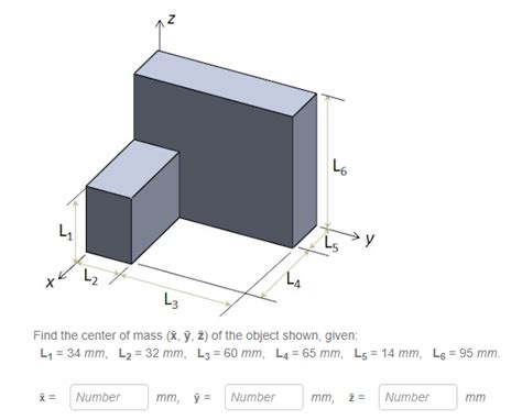 Solved N LG L1 L5 Ht LA L3 Find The Center Of Mass X Z Chegg