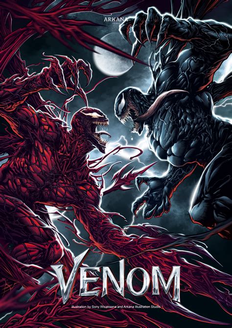 Venom Vs Carnage Alternative Movie Poster | Poster By Arkanaillustrations