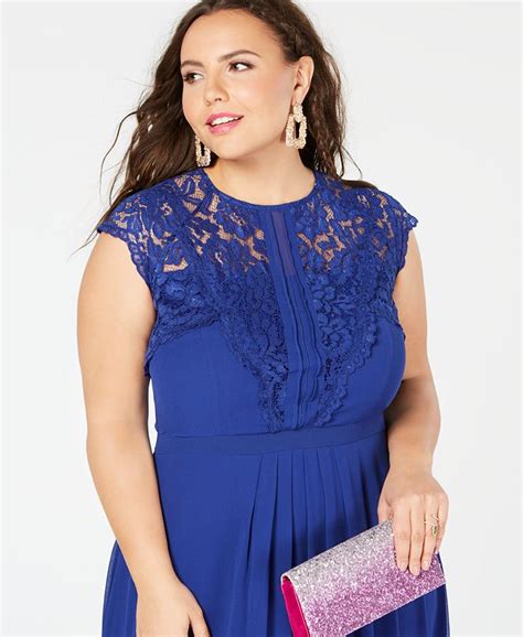 City Chic Trendy Plus Size Lace Trim Maxi Dress Macy S