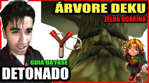 COMO PASSAR A FASE DEKU TREE No ZELDA OCARINA PEGAR O ESTILINGUE E