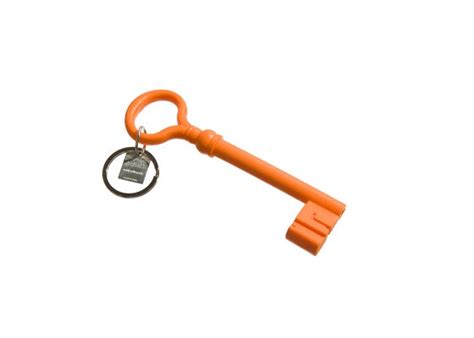 orange key keyring paper tiger
