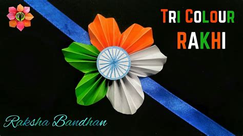 Tri Colour Flower Rakhi Raksha Bandhan Independence Republic Day