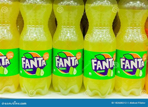 Tyumen Russia May 04 2020 Fanta With A Pear Soda Soft Drink Battles